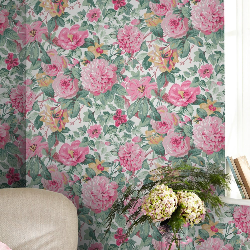 Aveline Wallpaper - Rose - Laura Ashley - 115263Wallpaper199
