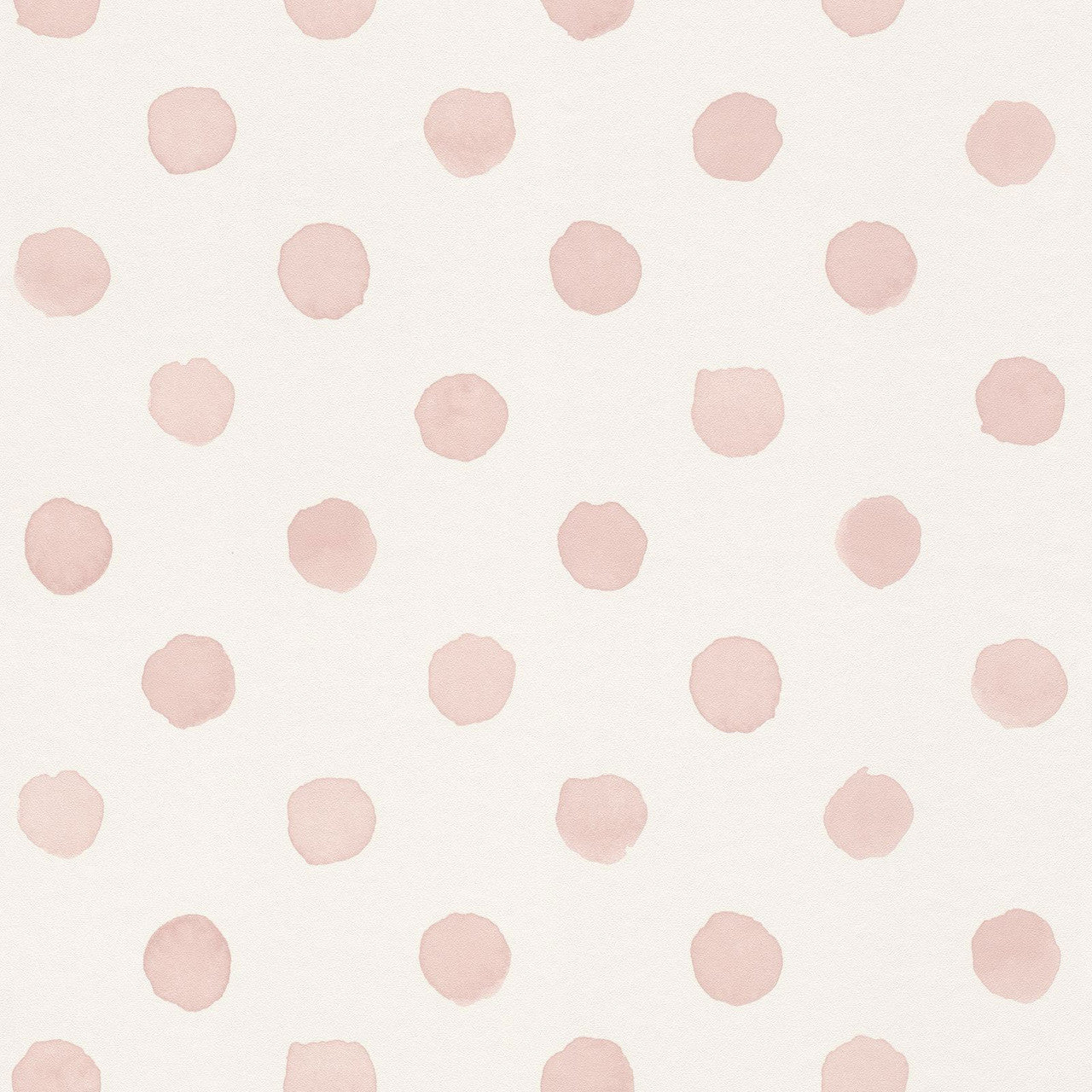 Bambino Polka Dot Painted Spot Wallpaper - Soft Pink - Rasch - 252019Wallpaper199