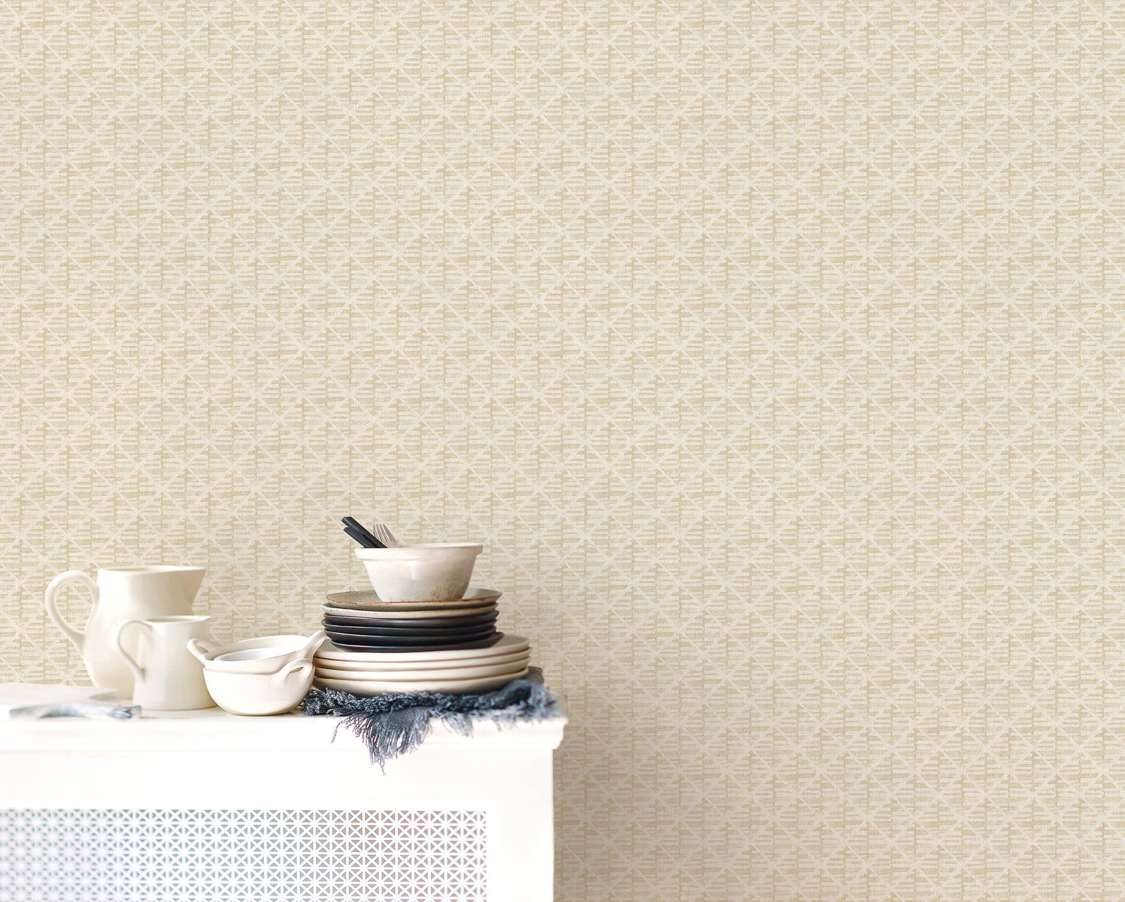 Bazaar Geo Wallpaper - Deep Cream - Galerie - G78292Wallpaper199