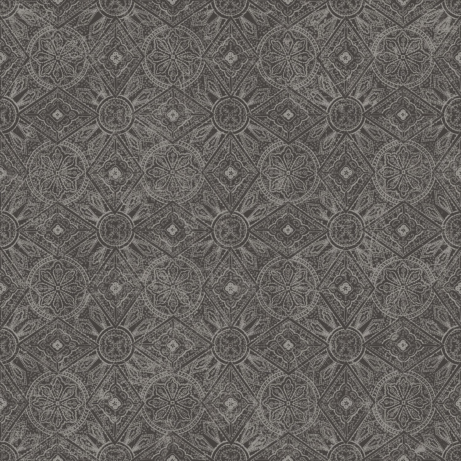 Bazaar Moroccan Print Wallpaper - Silver / Taupe - Galerie - G78316Wallpaper199