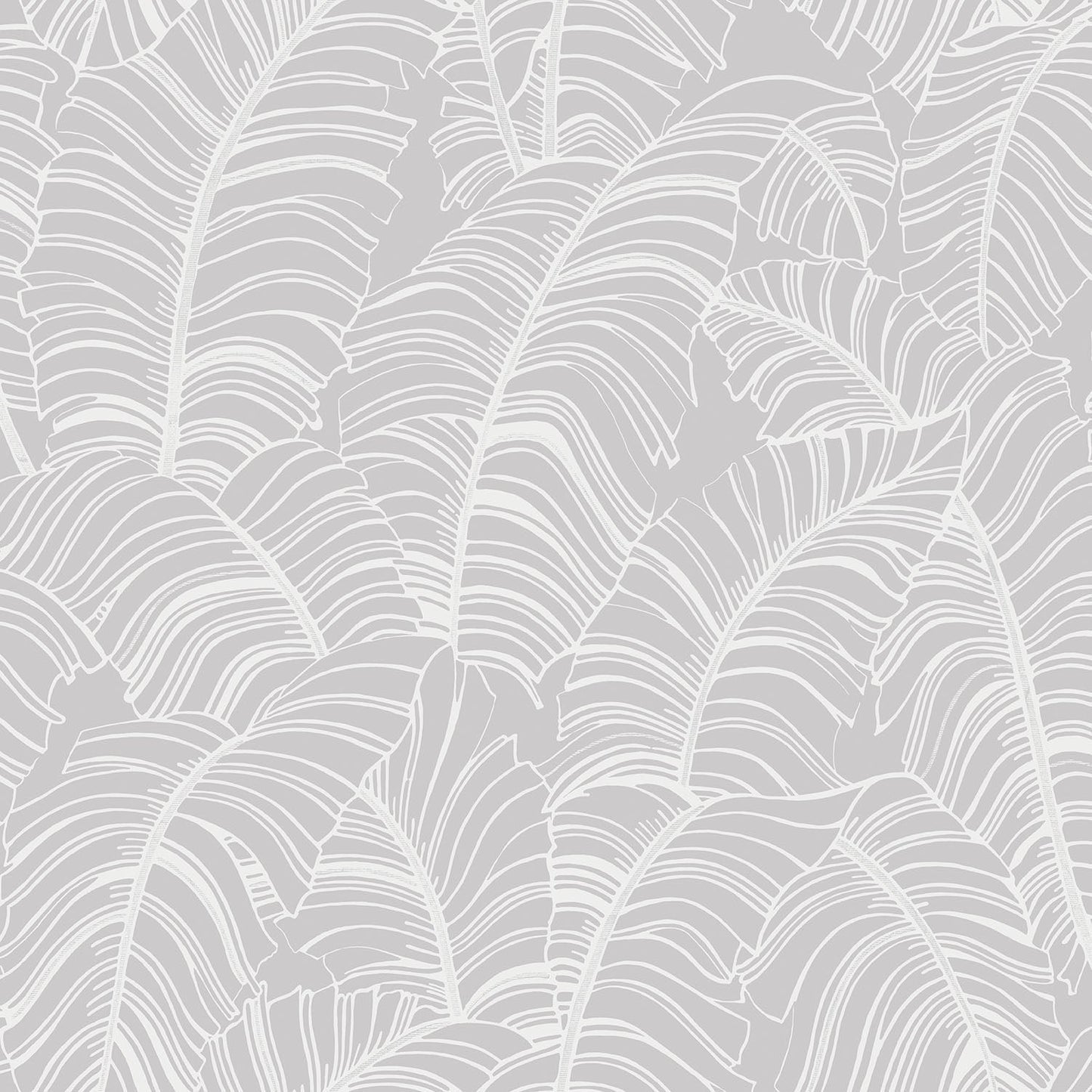 Bazaar Palm Leaves Wallpaper - Silver / White - Galerie - G78298Wallpaper199
