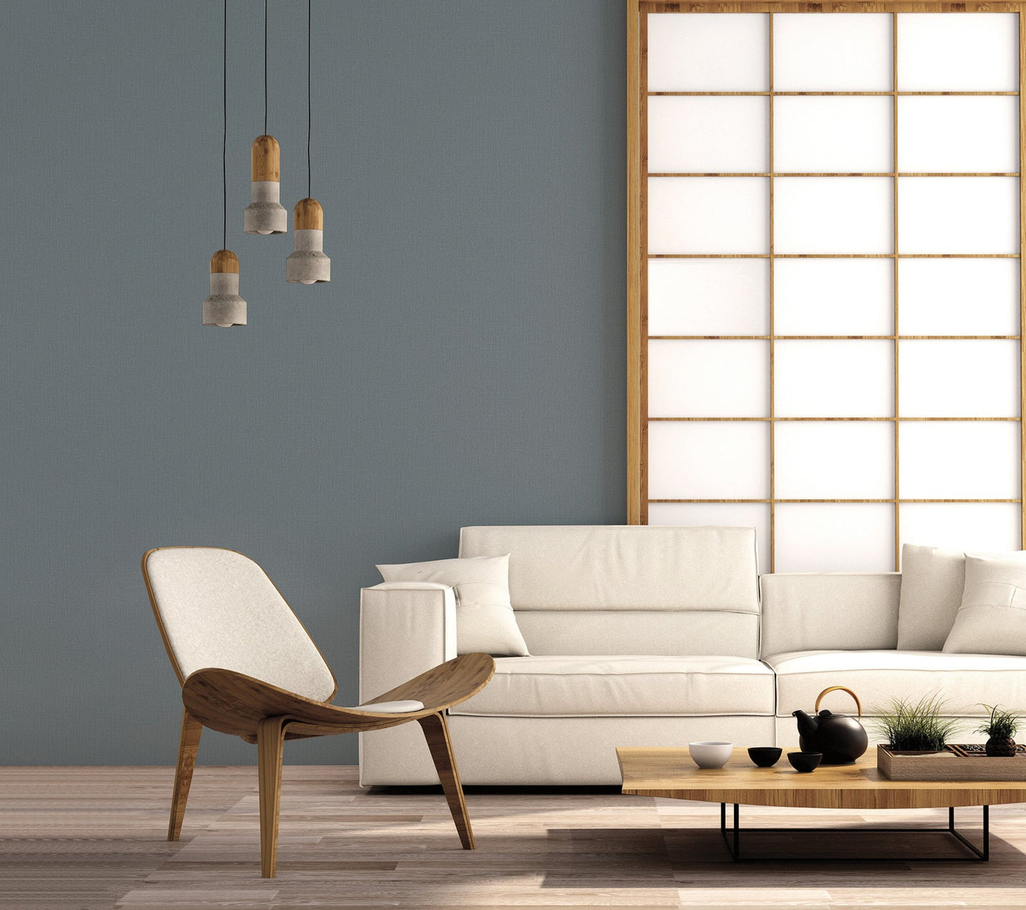 Bazaar Pearlescent Weave Wallpaper - Denim Blue - Galerie - G78308Wallpaper199