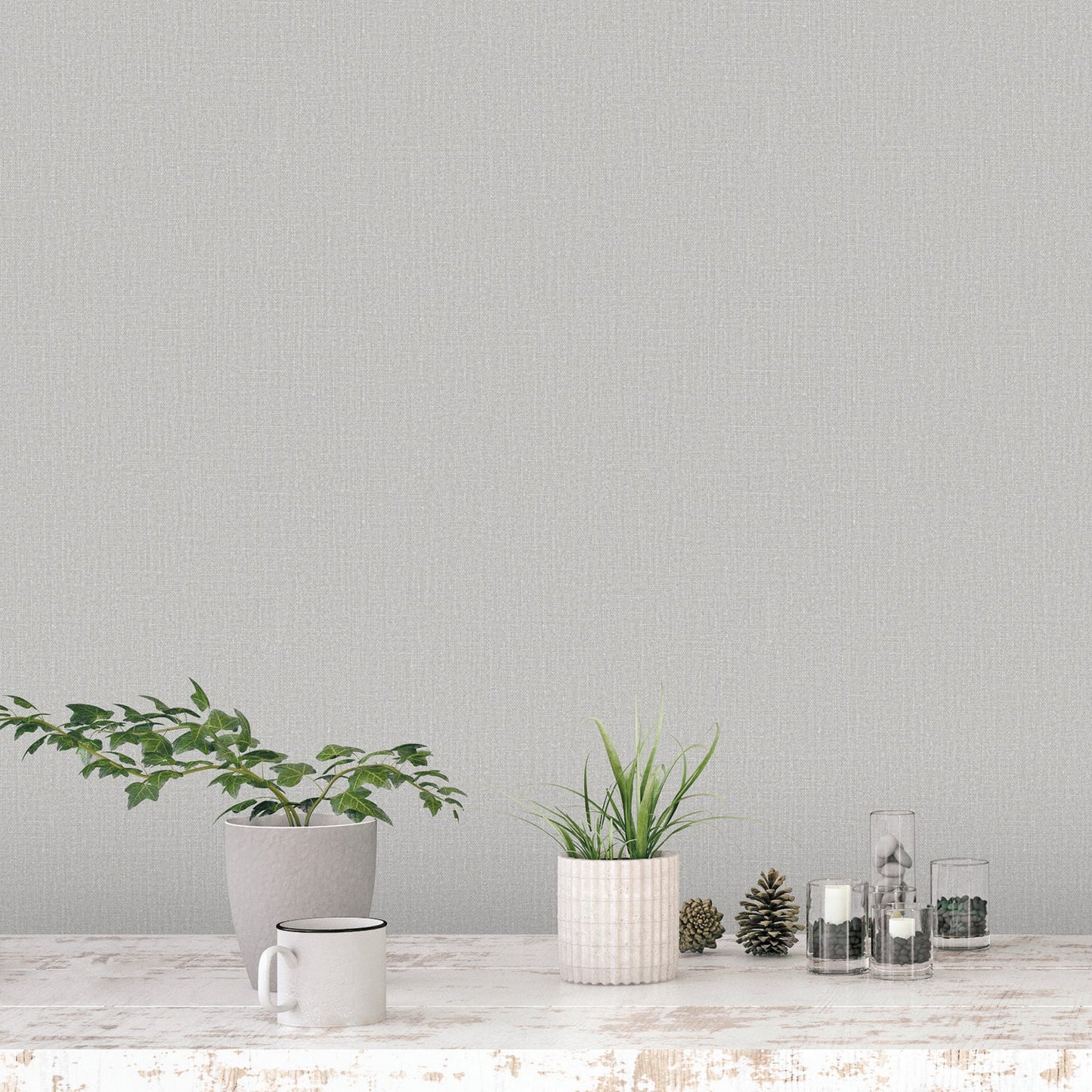 Bazaar Pearlescent Weave Wallpaper - Grey - Galerie - G78304Wallpaper199