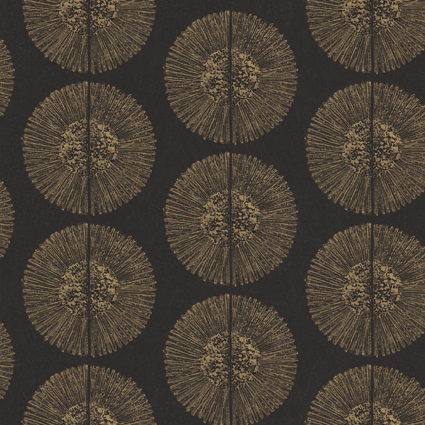 Bazaar Tribal Circles Wallpaper - Black / Gold - Galerie - G78331Wallpaper199