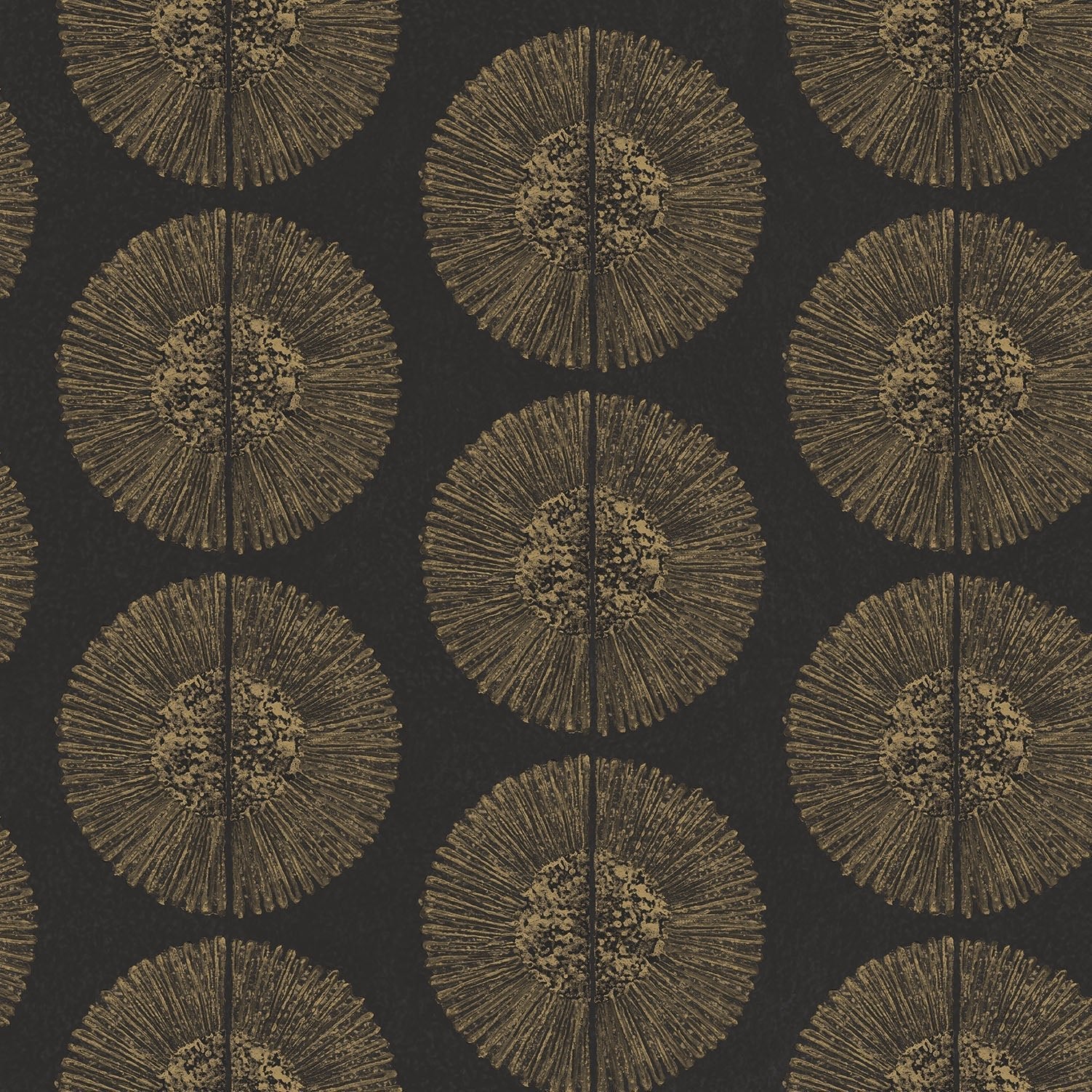 Bazaar Tribal Circles Wallpaper - Black / Gold - Galerie - G78331Wallpaper199