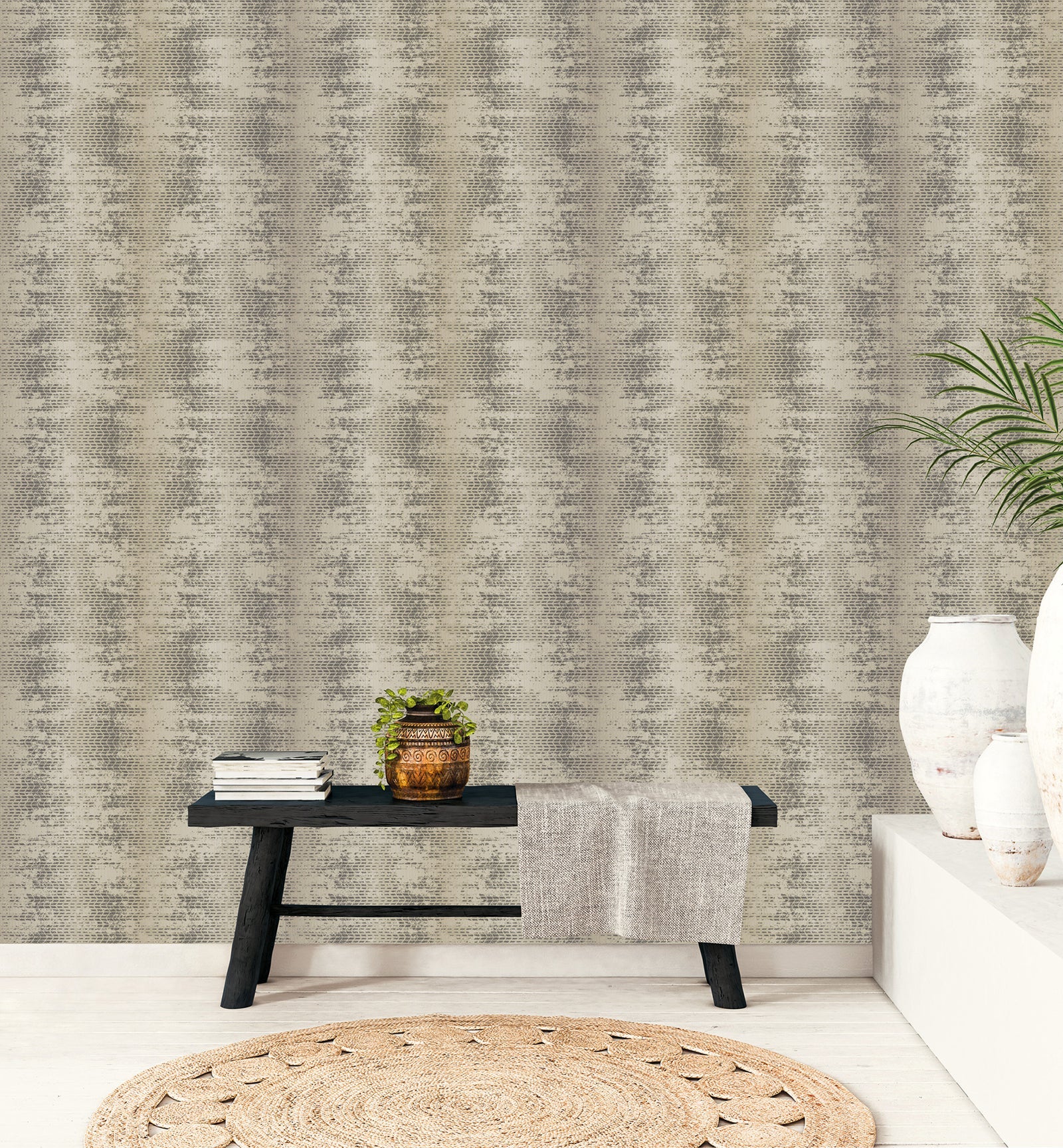 Bazaar Tribal Weave Wallpaper - Neutral / Black - Galerie - G78287Wallpaper199