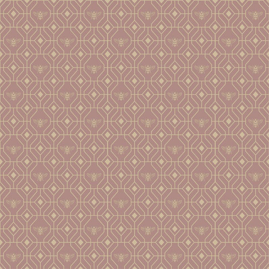 Bee Deco Gold Foil Wallpaper - Blush - Furn - BEEDECO/WP1/BLSWallpaper199