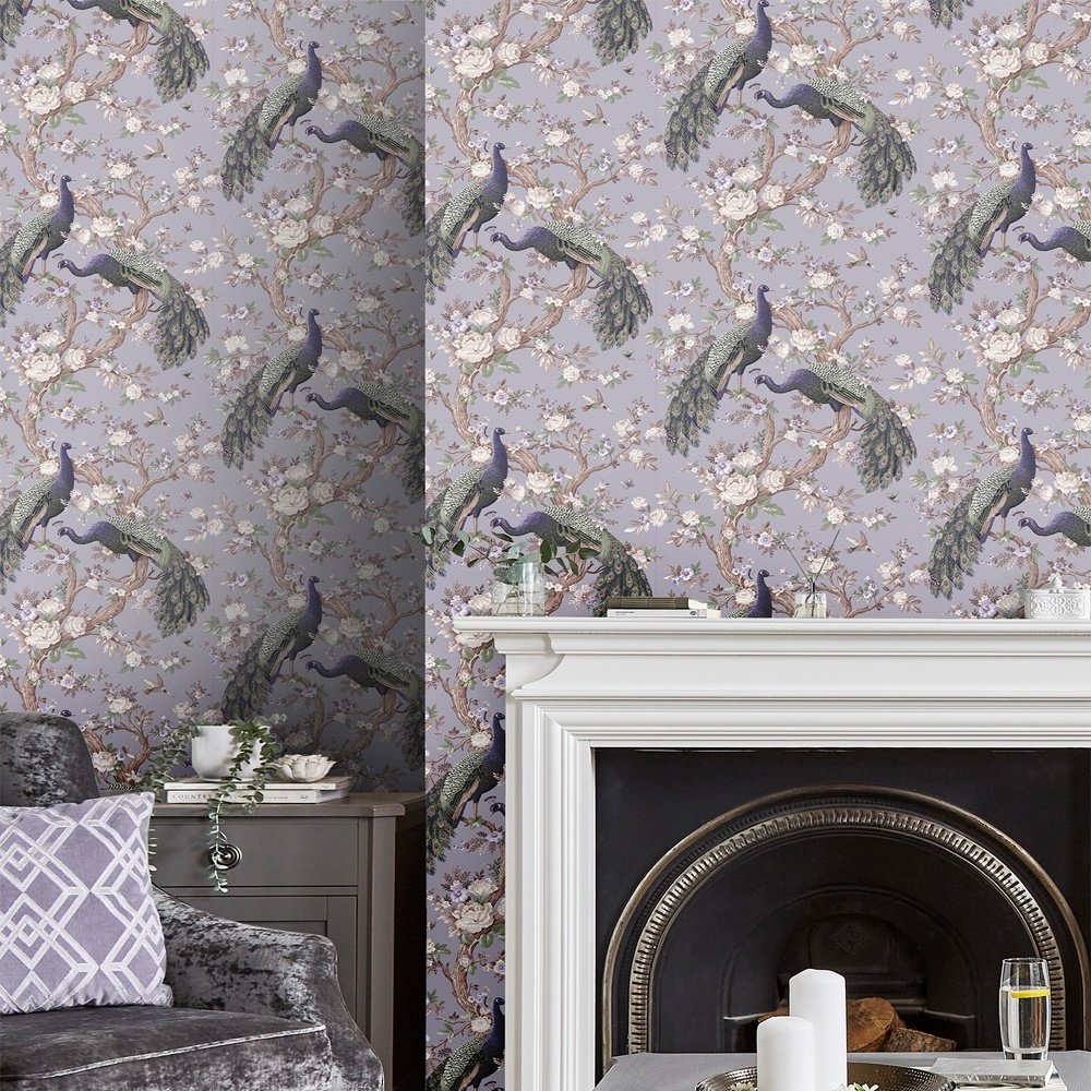 Belvedere Wallpaper - Pale Iris - Laura Ashley - 115253Wallpaper199