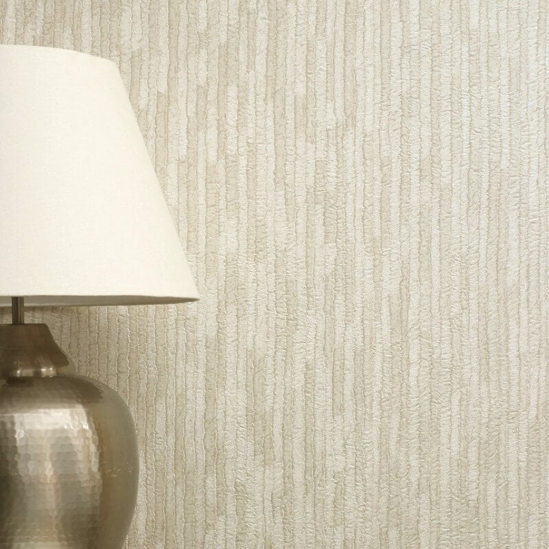 Bergamo Texture Glitter Wallpaper - Silver/Cream - Crown - M1398Wallpaper199