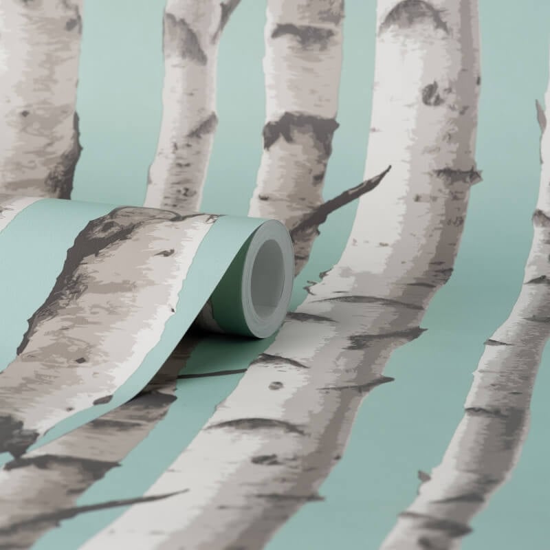 Birch Trees Wallpaper - Blue - Fine Décor - FD43293Wallpaper199