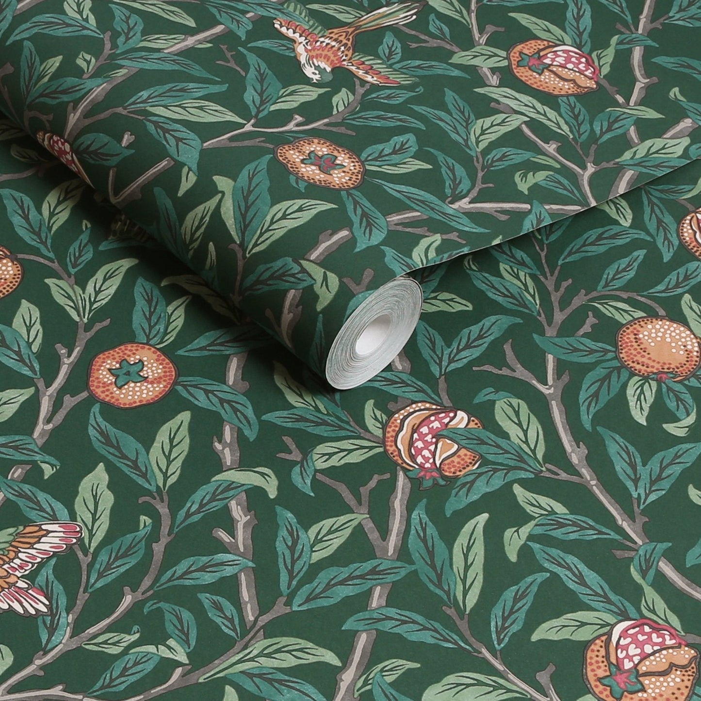 Bird & Pomegranate Wallpaper - Deep Green - 124260 - William Morris AHWallpaper199
