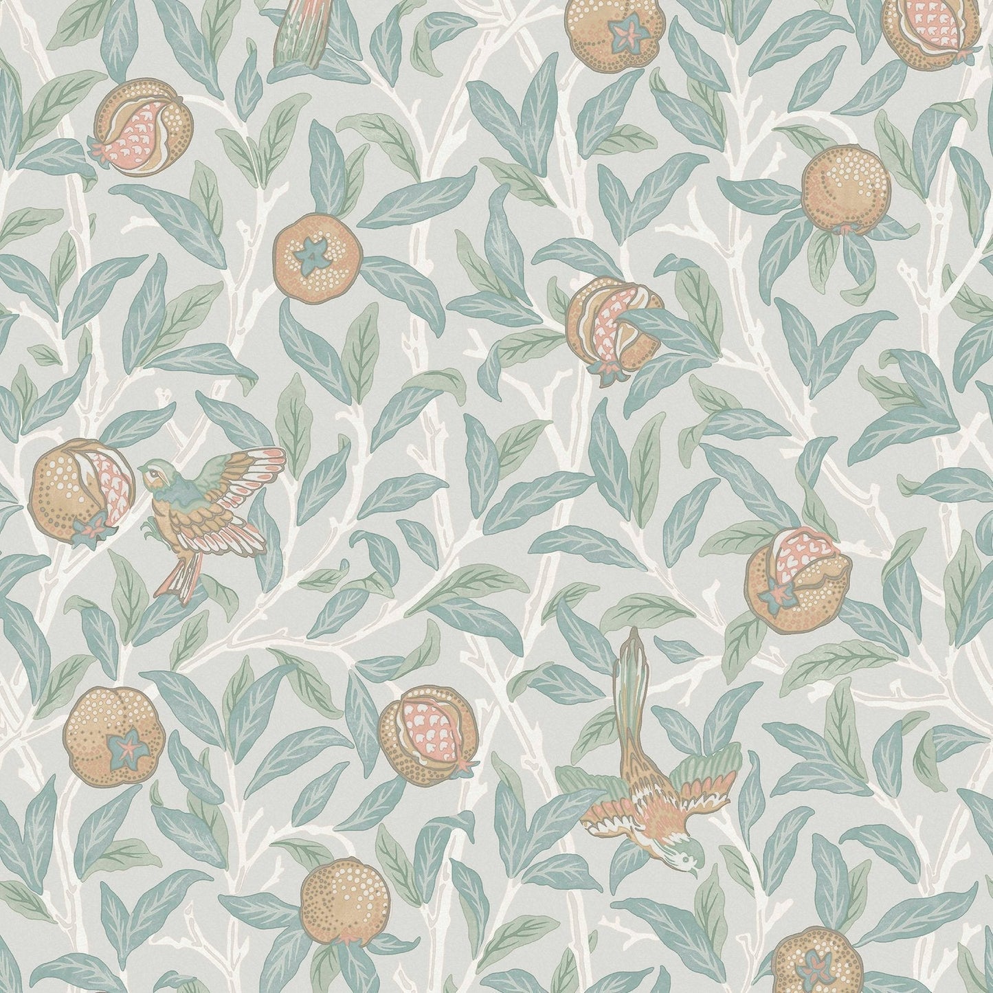 Bird & Pomegranate Wallpaper - Duck Egg - 124261 - William Morris AHWallpaper199