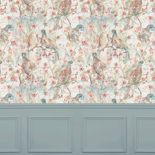 Blackberry Row Wallpaper - Cream - Voyage Maison - BLACKBE/WPO/ROWWallpaper199