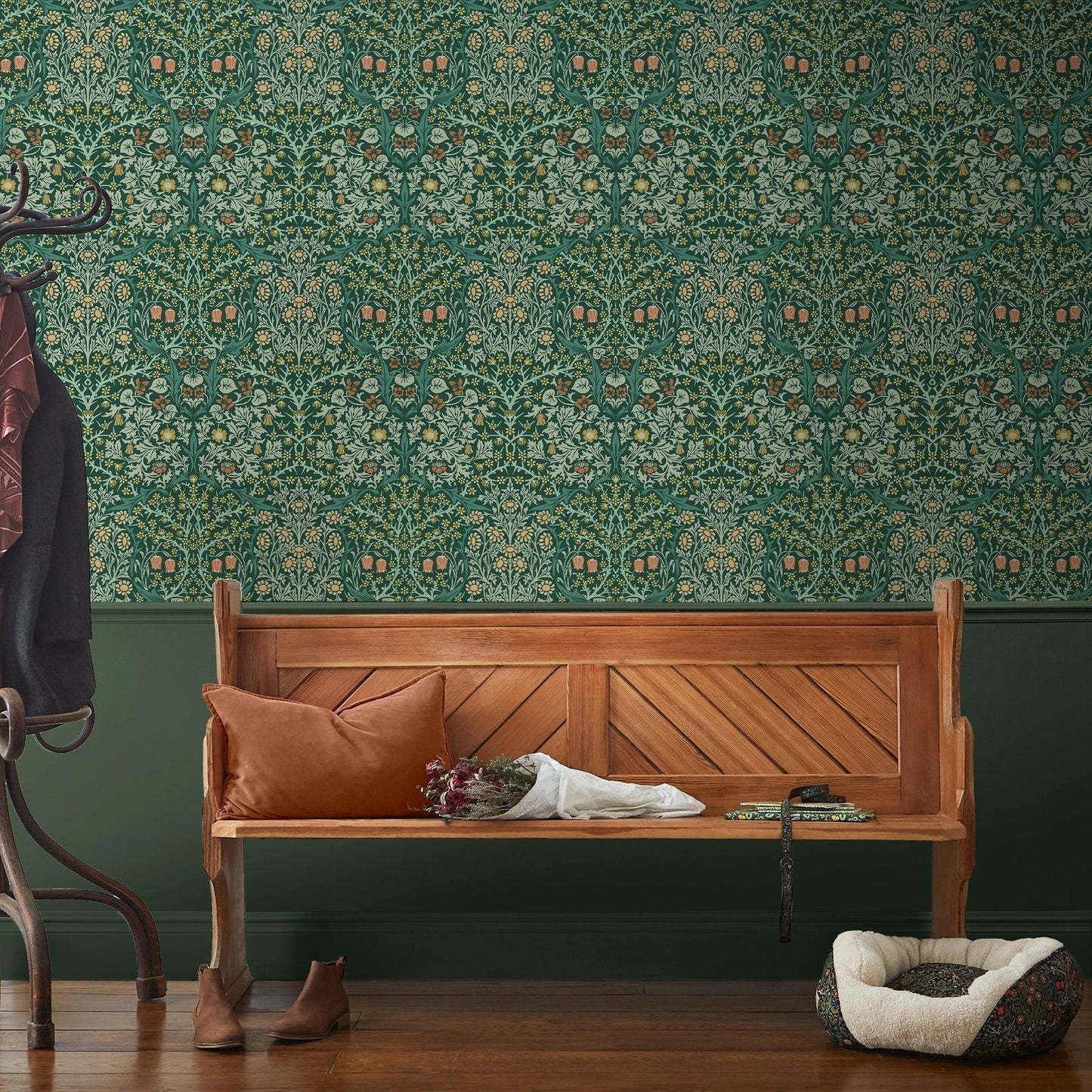 Blackthorn Wallpaper - Deep Green - 124252 - William Morris AHWallpaper199