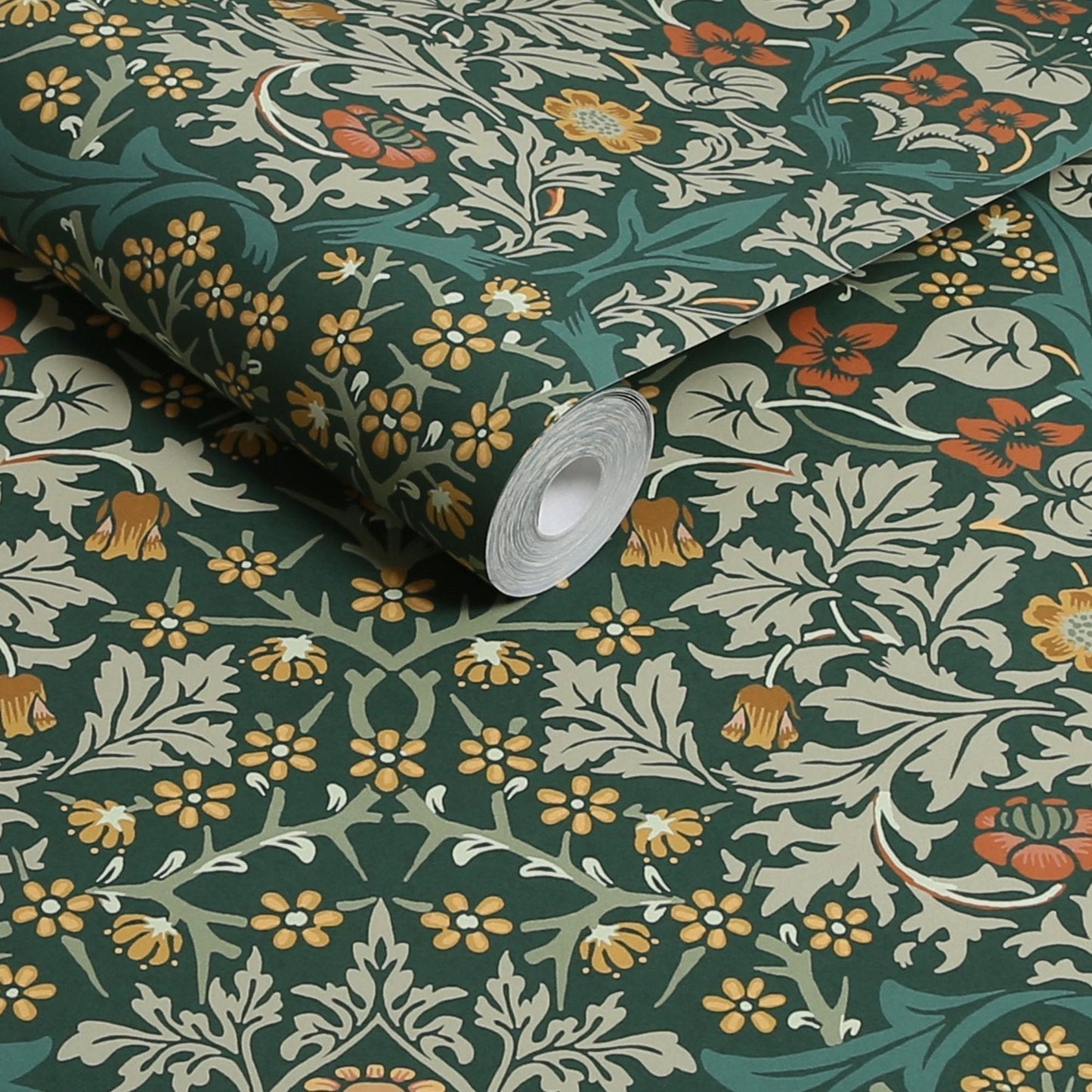 Blackthorn Wallpaper - Deep Green - 124252 - William Morris AHWallpaper199