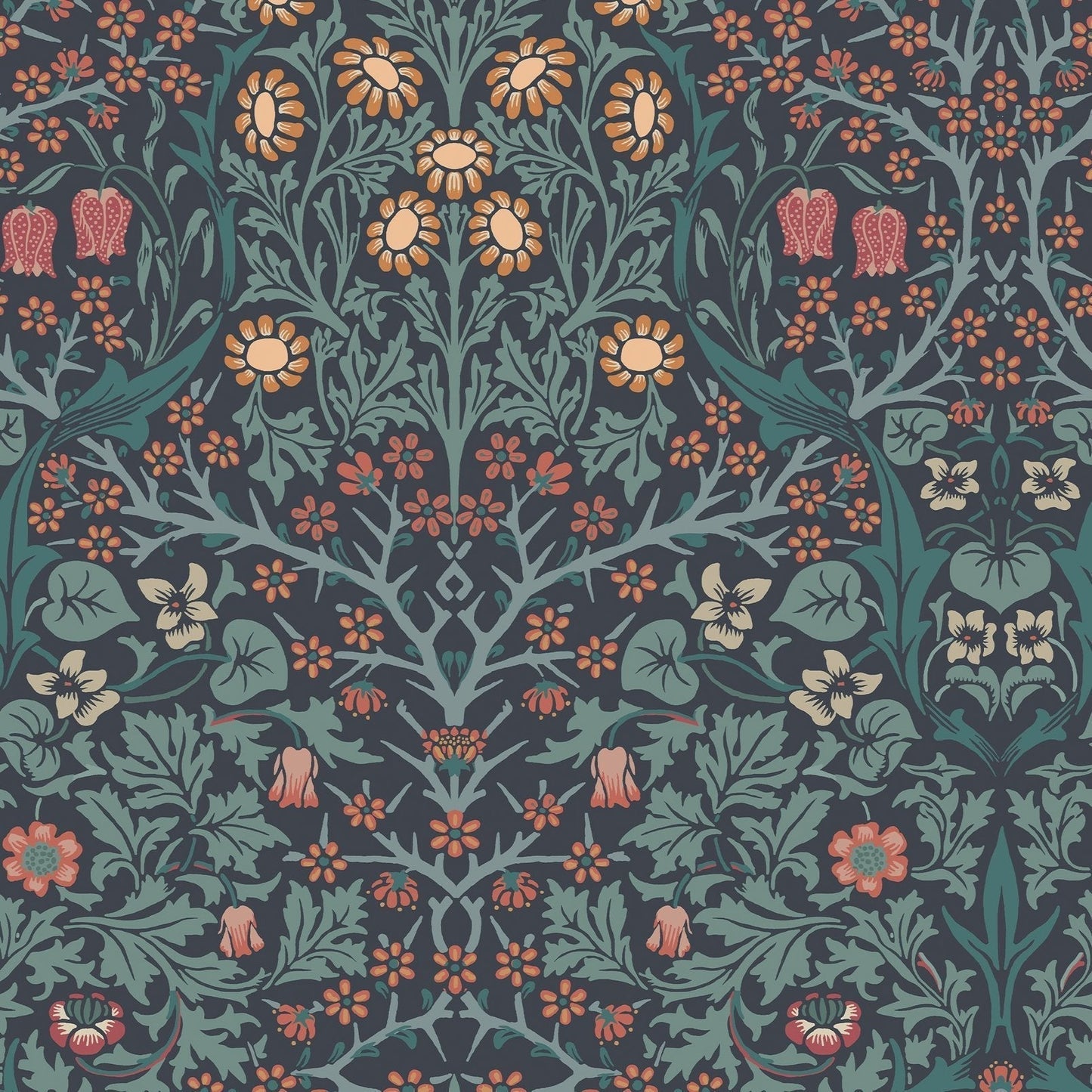 Blackthorn Wallpaper - Navy - 124251 - William Morris AHWallpaper199