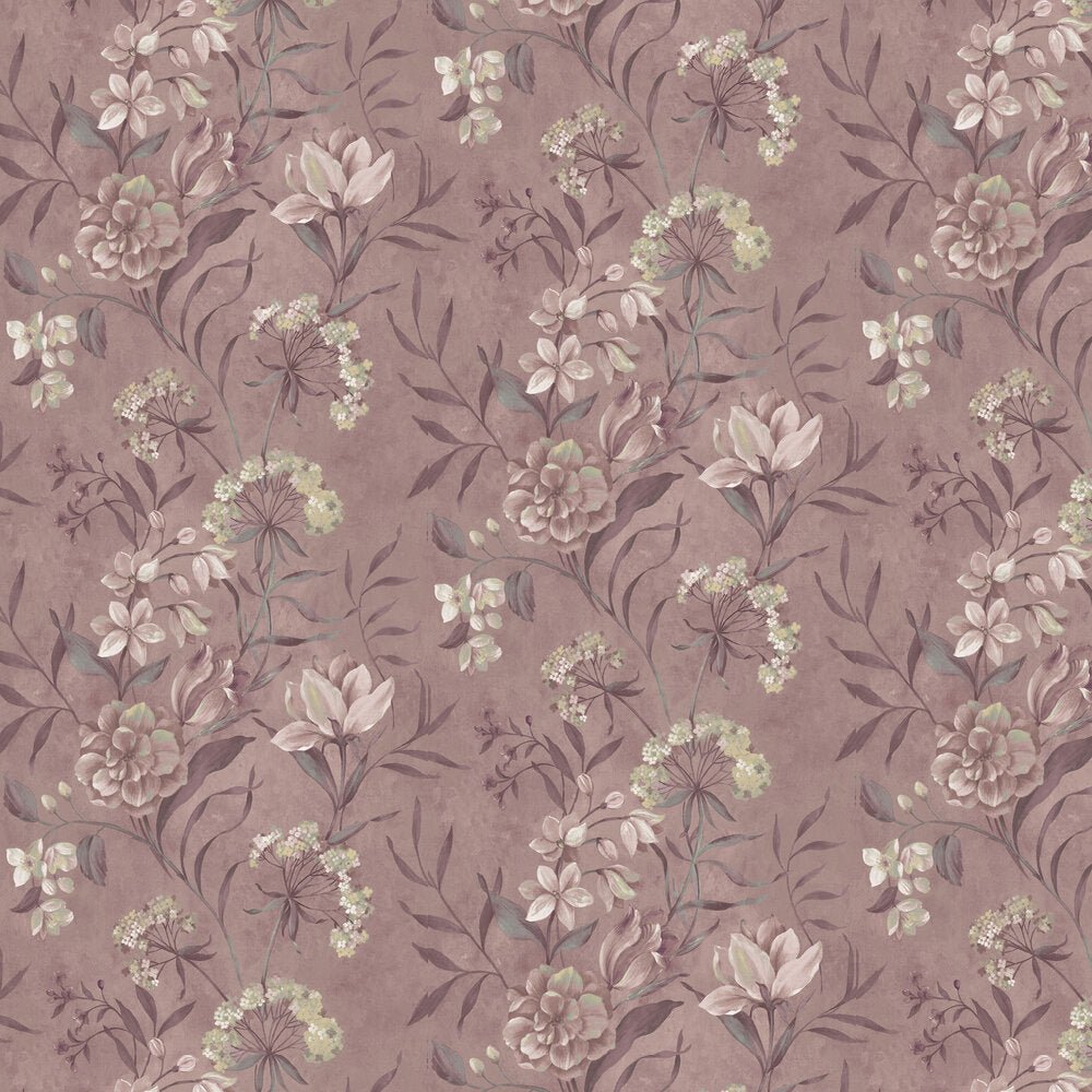 Blairmore Floral Wallpaper - Grape - Laura Ashley - 140325Wallpaper199