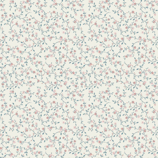 Blencow Sprig Wallpaper - Dark Duck Egg Blue - Laura Ashley - 122749Wallpaper199