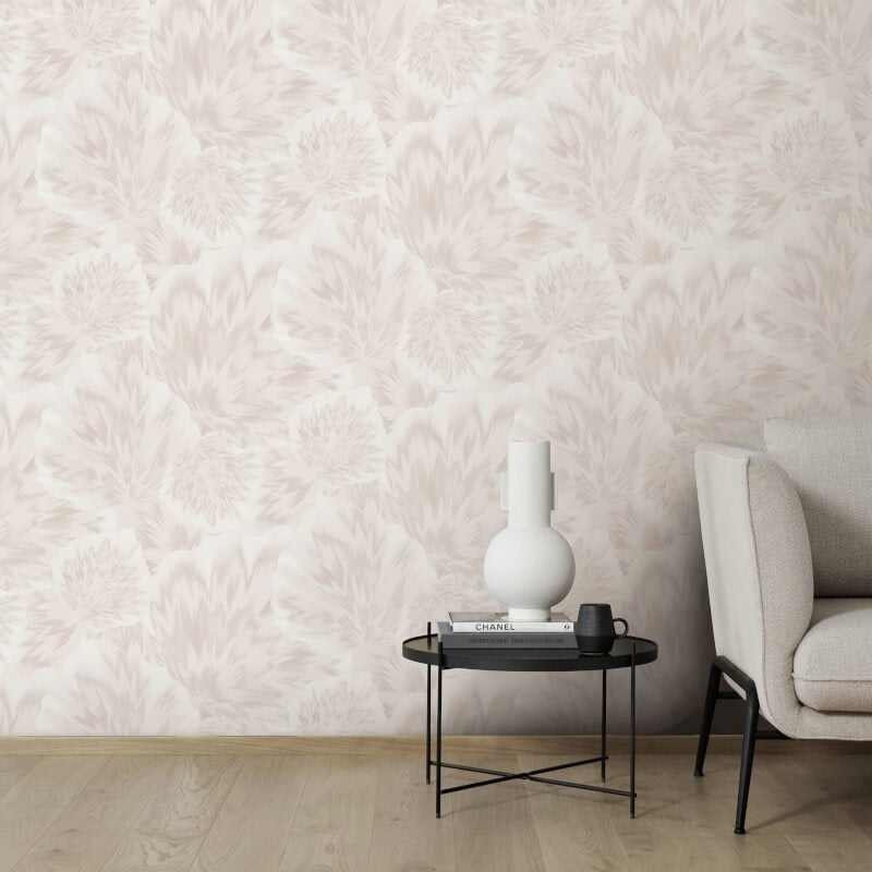 Bliss Abstract Leaf Metallic Wallpaper - Cream - Erismann - 10402 - 14Wallpaper199
