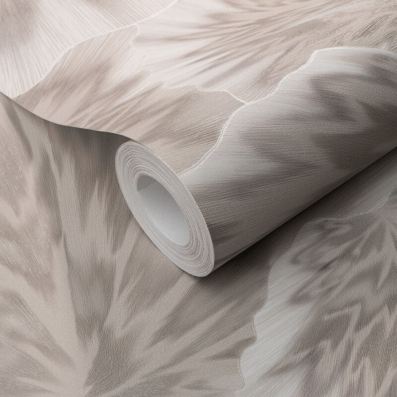 Bliss Abstract Leaf Metallic Wallpaper - Taupe - Erismann - 10402 - 37Wallpaper199