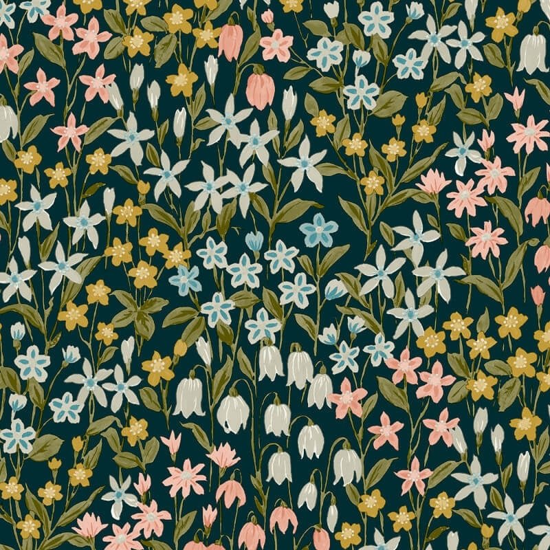 Bluebell Floral Wallpaper - Blue Multi - Grandeco - A64102Wallpaper199