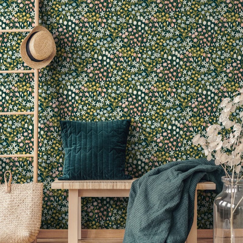 Bluebell Floral Wallpaper - Blue Multi - Grandeco - A64102Wallpaper199