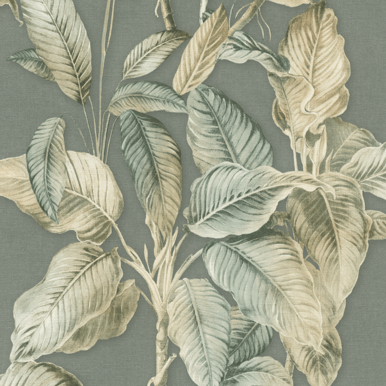 Boho Palm Wallpaper - Chalky Blue - Rasch - 571462Wallpaper199