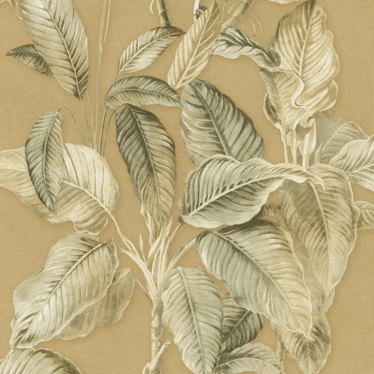 Boho Palm Wallpaper - Mustard - Rasch - 571479Wallpaper199