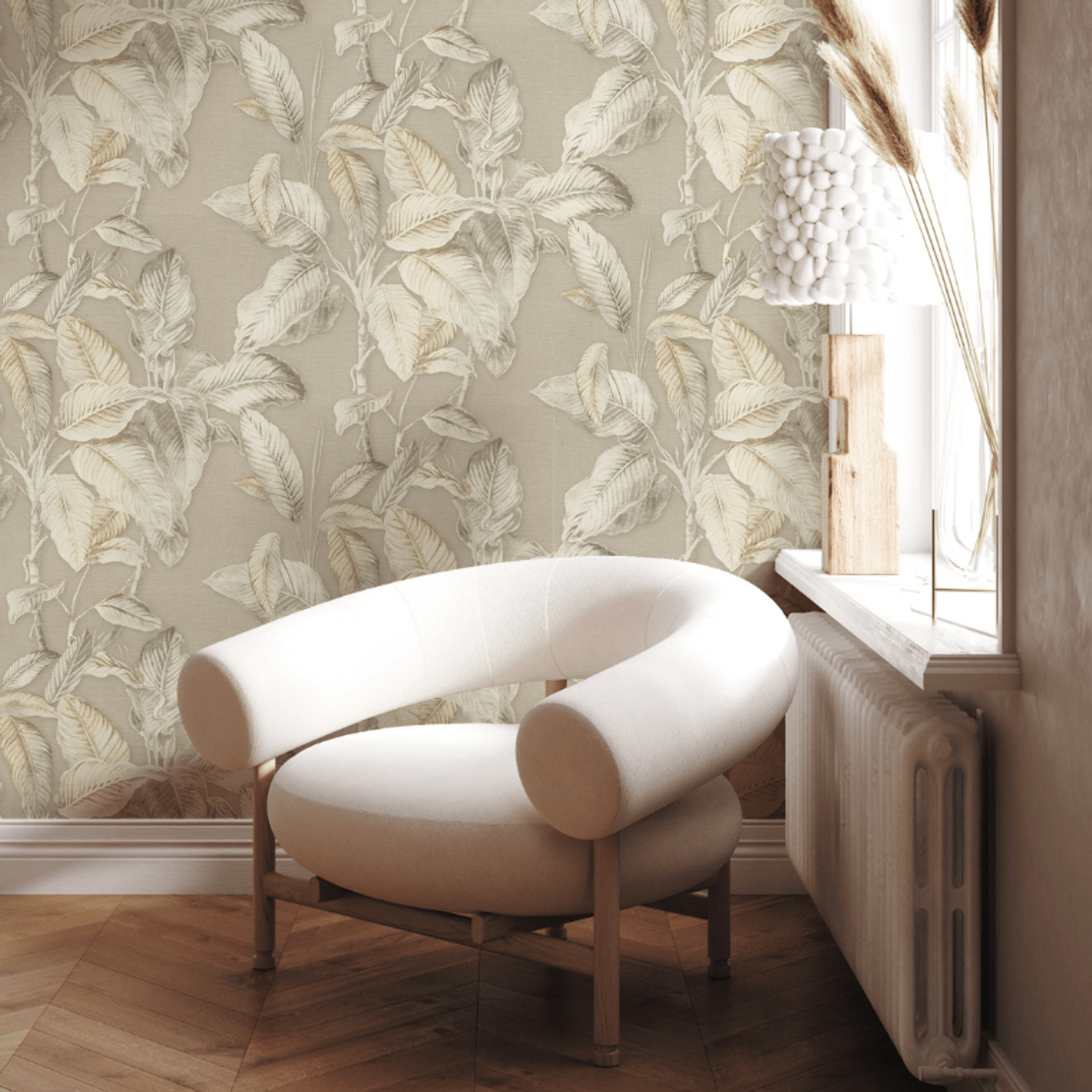 Boho Palm Wallpaper - Neutral - Rasch - 571455Wallpaper199