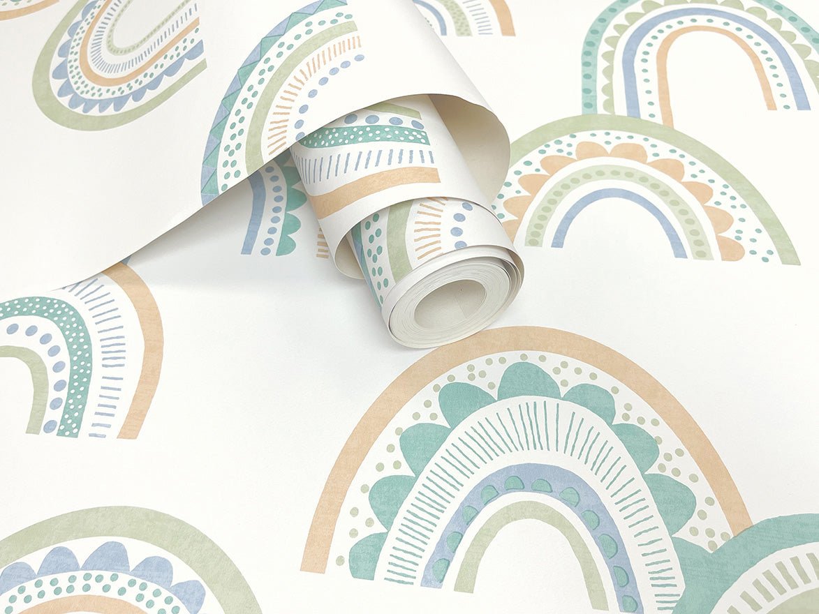 Boho Rainbow Wallpaper - Green/Teal - Holden Décor - 13283Wallpaper199