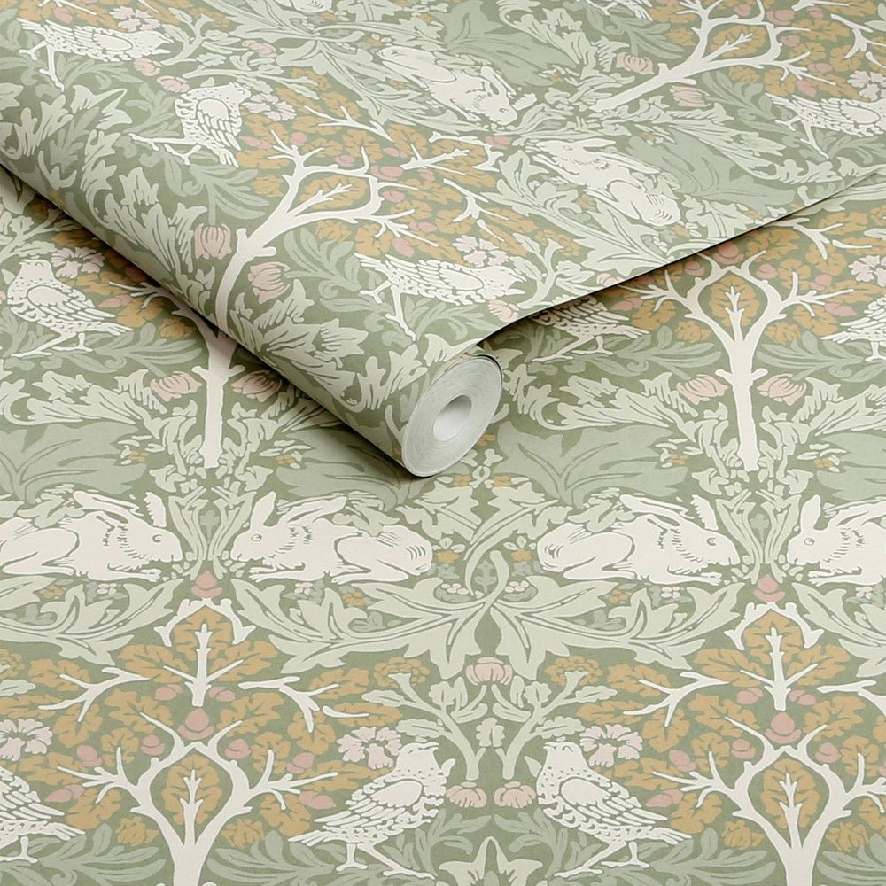 Brother Rabbit Wallpaper - Sage - 140500 - William MorrisWallpaper199