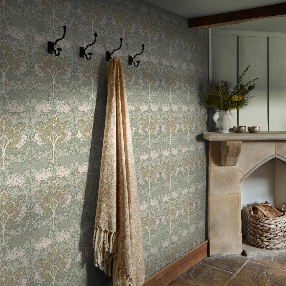 Brother Rabbit Wallpaper - Sage - 140500 - William MorrisWallpaper199