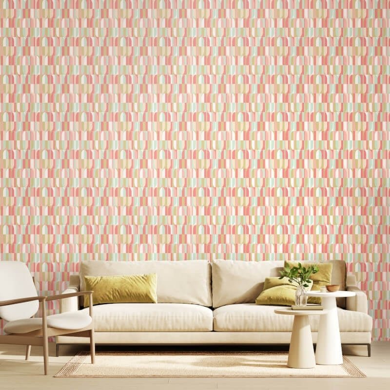 Building BlocksWallpaper - Coral - Hoopla Walls - HWA1163WWallpaper199