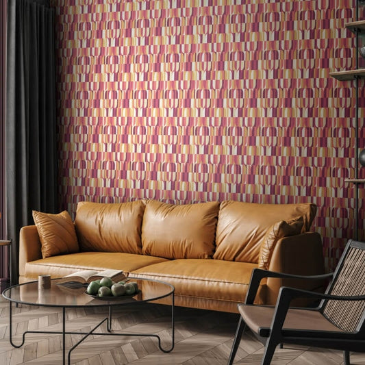 Building BlocksWallpaper - Plum/Gold - Hoopla Walls - HWA1162WWallpaper199
