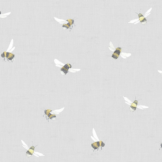 Bumble Bee Wallpaper - Stone - Voyage Maison - BUMBLEB/WPO/STOWallpaper199