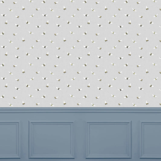 Bumble Bee Wallpaper - Stone - Voyage Maison - BUMBLEB/WPO/STOWallpaper199
