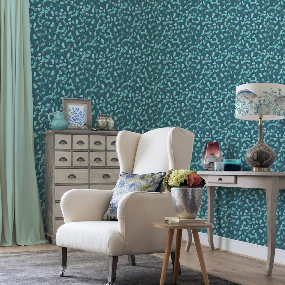 Cala Wallpaper - Teal - Voyage Maison - CALA/WPO/TEAWallpaper199