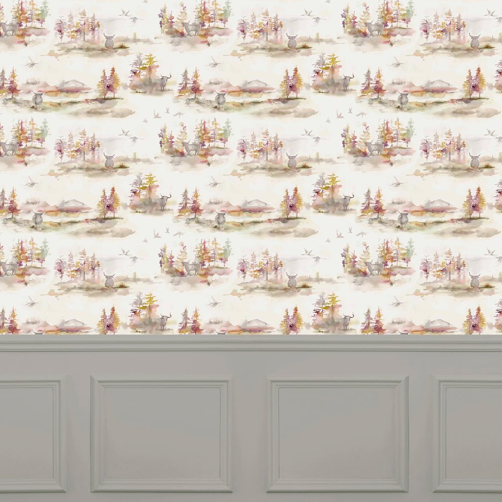 Caledonian Forest Wallpaper - Plum - Voyage Maison - CALEDON/WPO/PLUWallpaper199
