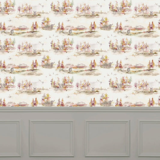 Caledonian Forest Wallpaper - Plum - Voyage Maison - CALEDON/WPO/PLUWallpaper199