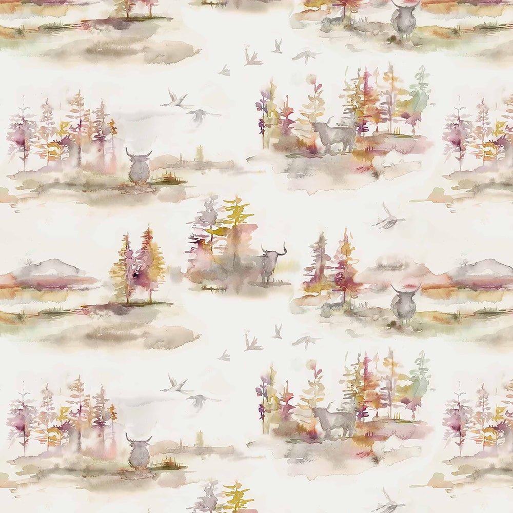Caledonian Forest Wallpaper - Plum - Voyage Maison - CALEDON/WPO/PLUWallpaper199