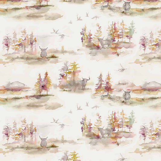 Caledonian Forest Wallpaper - Plum - Voyage Maison - CALEDON/WPO/PLUWallpaper199