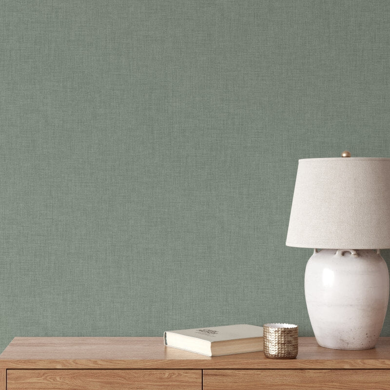 Cambric Texture Wallpaper - Green - Muriva - 196304Wallpaper199