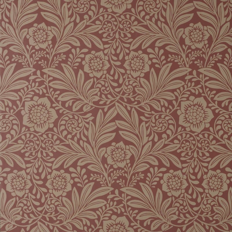 Camille Classical Floral Wallpaper - Red - Crown - M1746Wallpaper199