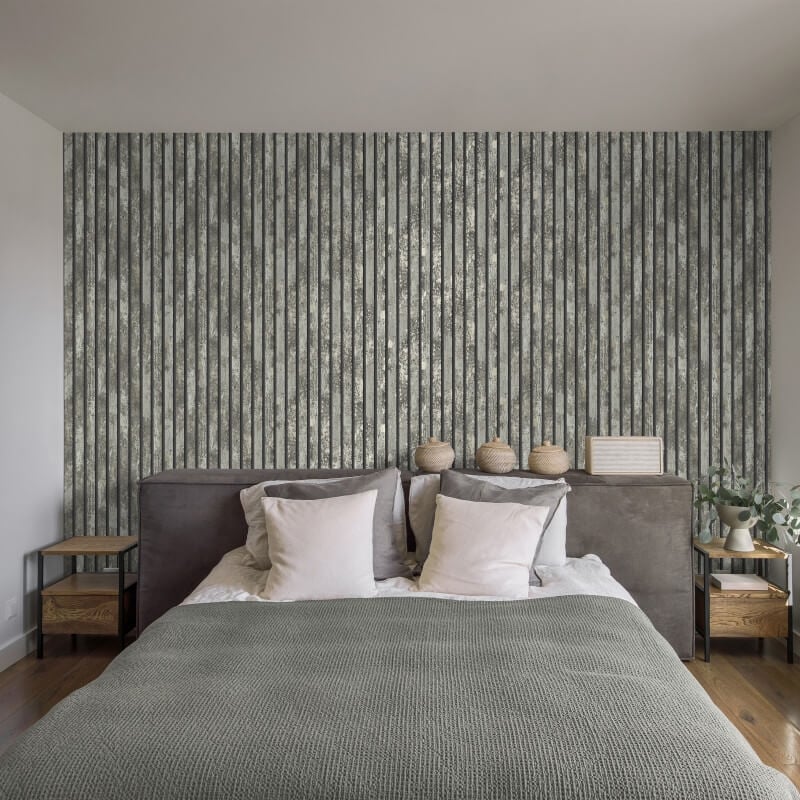 Carbon Oxidize Stripe Metallic Wallpaper - Grey - Crown - M1751Wallpaper199