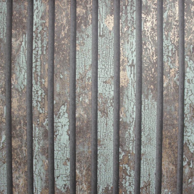 Carbon Oxidize Stripe Metallic Wallpaper - Teal - Crown - M1750Wallpaper199