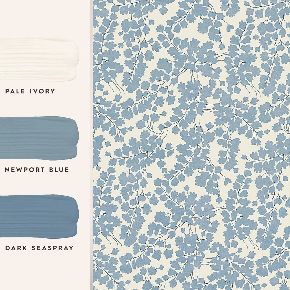 Cariad Spray Wallpaper - Newport Blue - Laura Ashley - 122743Wallpaper199