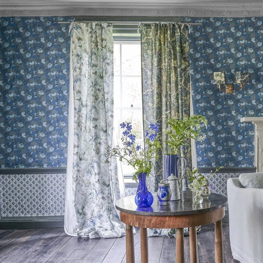 Carlisle Fauna Wallpaper - Woad - English Heritage - PEH0005/03Wallpaper199