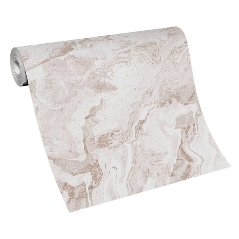 Carrara Marble Metallic Wallpaper - Pink - Erismann - 10318 - 13Wallpaper199