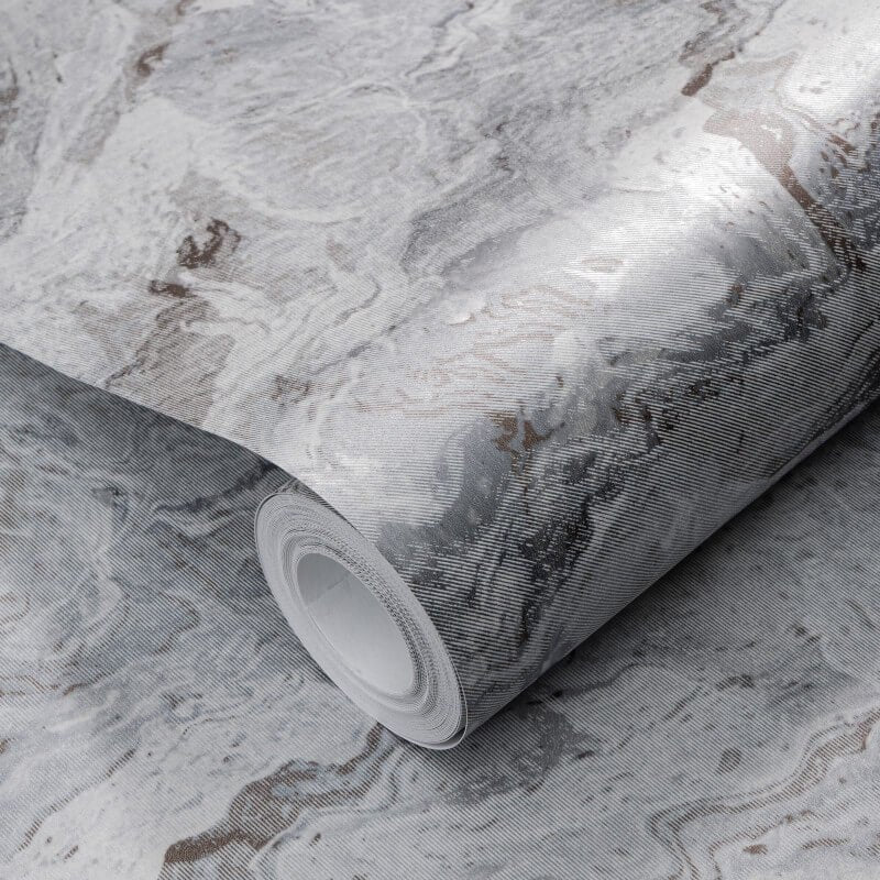 Carrara Marble Metallic Wallpaper - Silver/Grey - Erismann - 10318 - 47Wallpaper199