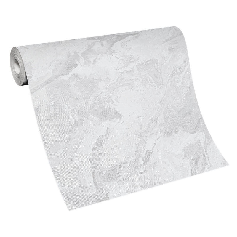 Carrara Marble Metallic Wallpaper - White - Erismann - 10318 - 14Wallpaper199